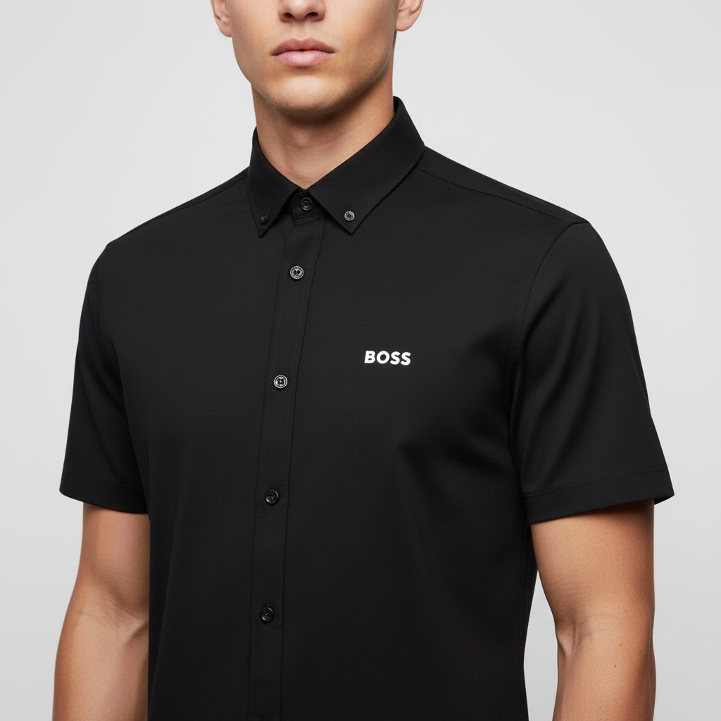 Детайл на BOSS лого и копчета