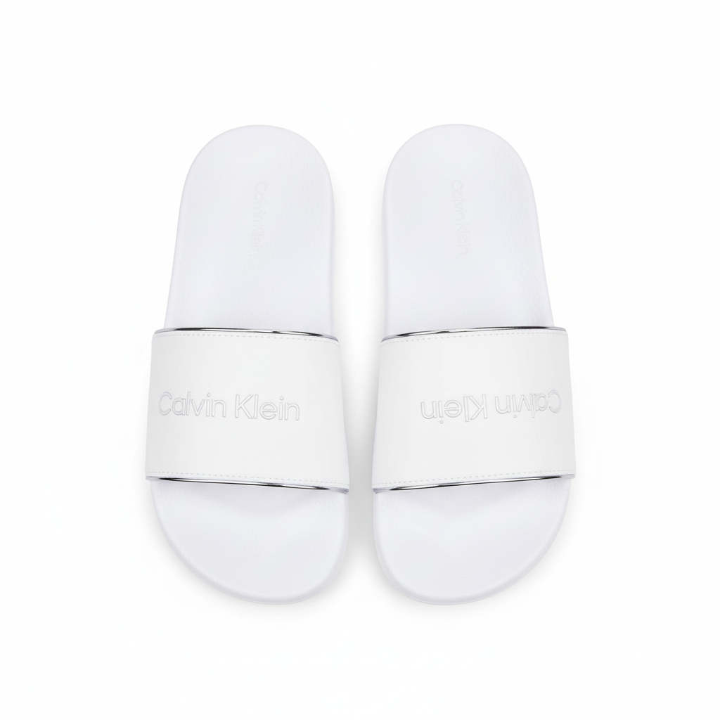 Calvin Klein бели чехли - изглед отгоре